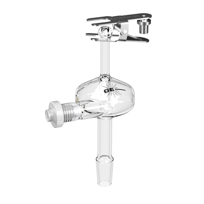 [20-809-5044] Quartz Twister Spray Chamber with B14 drain and Helix CT