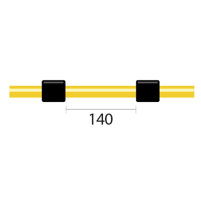 [0.76-BLK-SF-F] ProLok Contour Flared End Solva Flex Pump Tube 2tag 0.76mm ID Black/Black (PKT 6)