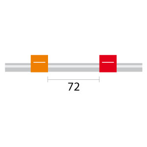 [0.19-OR-F-S] Contour Flared End PVC Pump Tube Short 2tag 0.19mm ID Orange/Red (PKT 6)