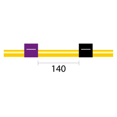 [2.29-PBLK-SF-F] Contour Flared End Solva Flex Pump Tube 2tag 2.29mm ID Purple/Black (PKT 6)