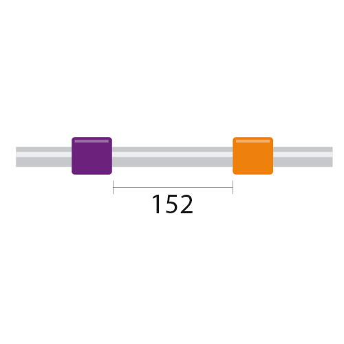 [2.54-PO] ProLok PVC Pump Tube 2tag 2.54mm ID Purple/Orange (PKT 12)