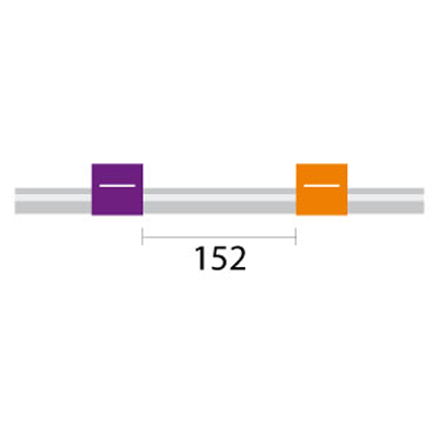 [2.54-PO-F] Contour Flared End PVC Pump Tube 2tag 2.54mm ID Purple/Orange (PKT 6)