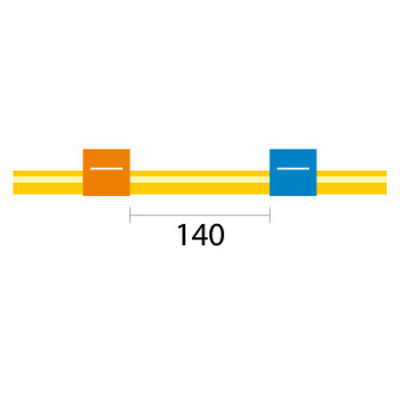 [0.25-OB-SF-F] Contour Flared End Solva Flex Pump Tube 2tag 0.25mm ID Orange/Blue (PKT 6)