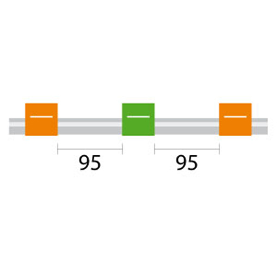 [0.38-OG3B-95] PVC Pump Tube 3tag (95mm) 0.38mm ID Orange/Green (PKT 12)