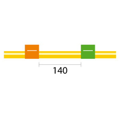 [0.38-OG-SF-F] Contour Flared End Solva Flex Pump Tube 2tag 0.38mm ID Orange/Green (PKT 6)