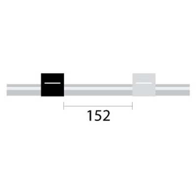 [3.17-BLKW-L] PVC Pump Tube Long 2tag 3.17mm ID Black/White (PKT 12)