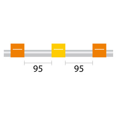 [0.51-OY3B-95] PVC Pump Tube 3tag (95mm) 0.51mm ID Orange/Yellow (PKT 12)
