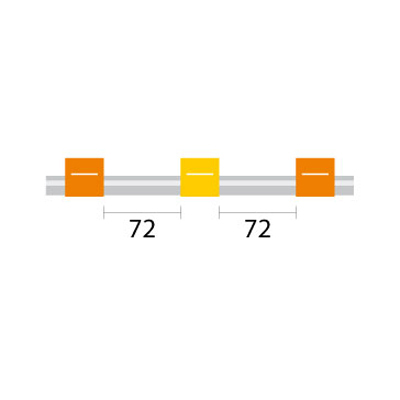 [0.51-OY3B-F] Contour Flared End PVC Pump Tube 3tag 0.51mm ID Orange/Yellow (PKT 6)
