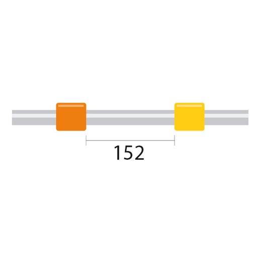 [0.51-OY-95-F-S] ProLok Contour Flared End PVC Pump Tube 2tag (95mm) 0.51mm ID Orange/Yellow (PKT 6)