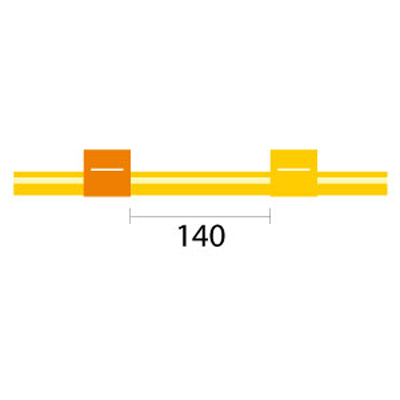 [0.51-OY-SF-F] Contour Flared End Solva Flex Pump Tube 2tag 0.51mm ID Orange/Yellow (PKT 6)