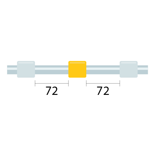 [0.57-WY3B-F] ProLok Contour Flared End PVC Pump Tube 3tag 0.57mm ID White/Yellow (PKT 6)