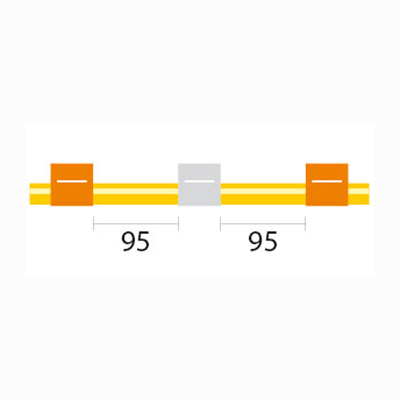 [0.64-OW3B-95-SF-F] Contour Flared End Solva Pump Tube 3tag (95mm) 0.64mm ID Orange/White (PKT 6)
