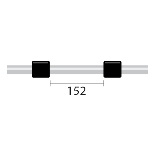 [0.76-BLK] PVC Pump Tube 2tag 0.76mm ID Black/Black (PKT 12)