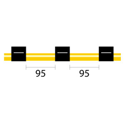 [0.76-BLK3B-95-SF] Solva Flex Pump Tube 3 tag (95mm) 0.76mm ID Black/Black (PKT 12)