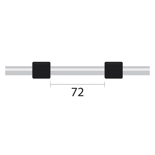 [0.76-BLK-F-S] ProLok Contour Flared End PVC Pump Tube Short 2tag 0.76mm ID Black/Black (PKT 6)